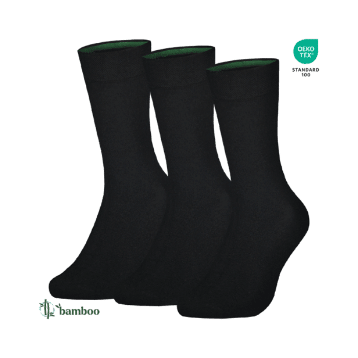 3 pack Seamless Bamboo Socks- Black