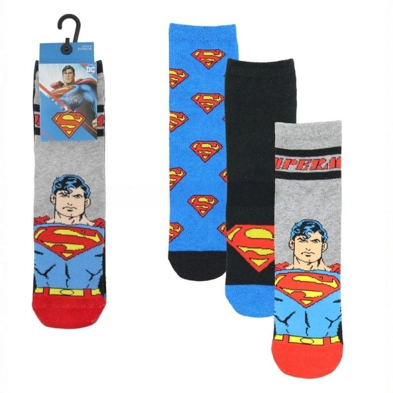 3pk Superman Socks
