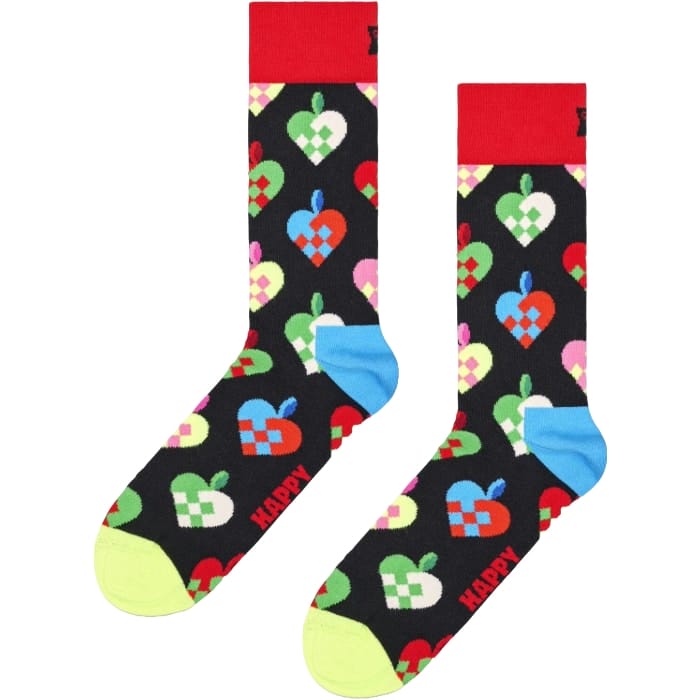 Braided Christmas Heart Sock