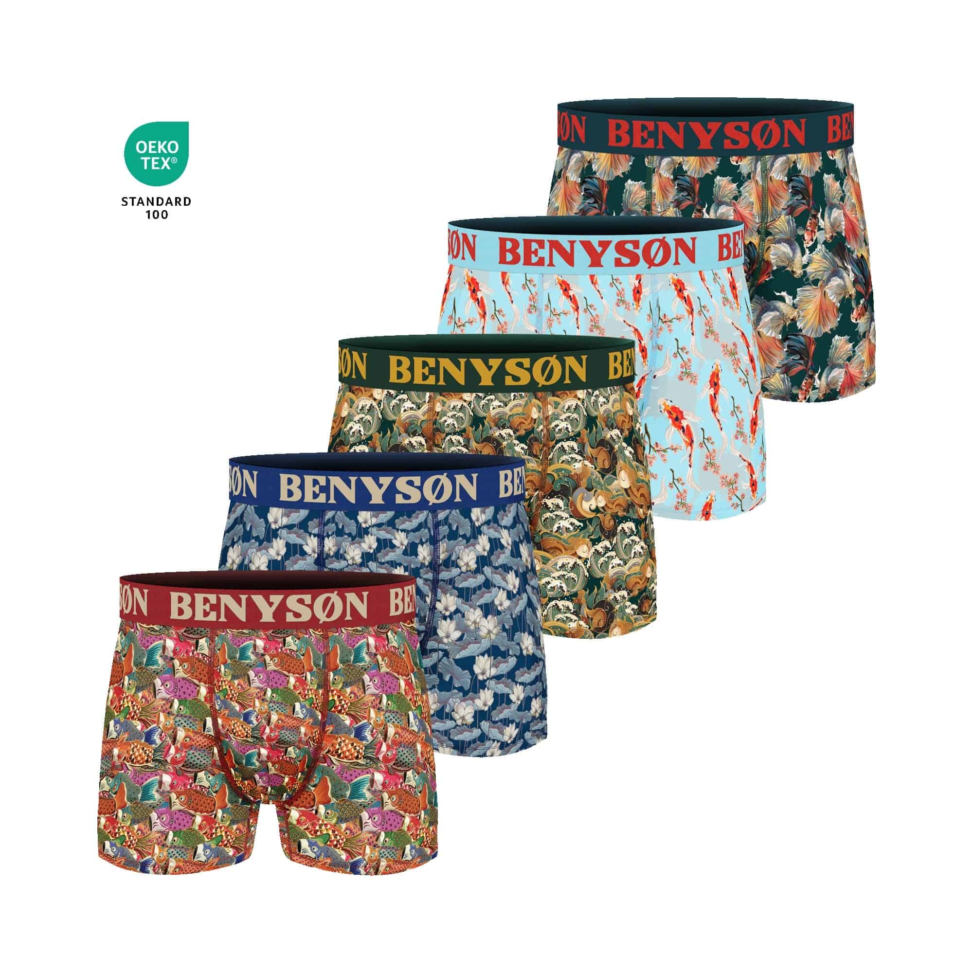 Bright boxer shorts in bamboo viscose, perfect for everyday comfort and sustainable fashion.