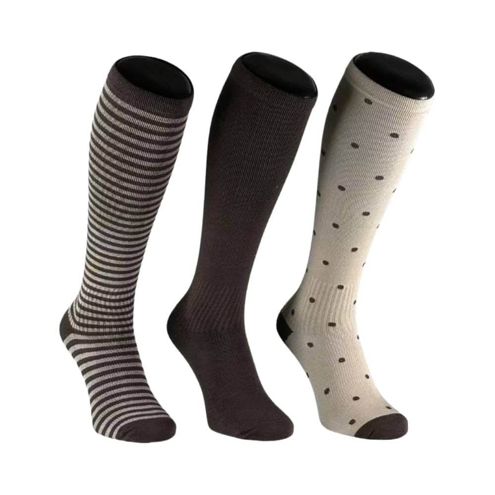 Bamboo compression socks ideal for support and comfort, featuring stylish patterns and breathable ma.