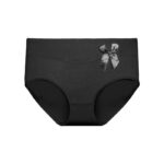 Black cotton briefs with satin bow, comfortable women's underwear, 3-pack.